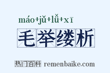 毛举缕析是什么意思的图片